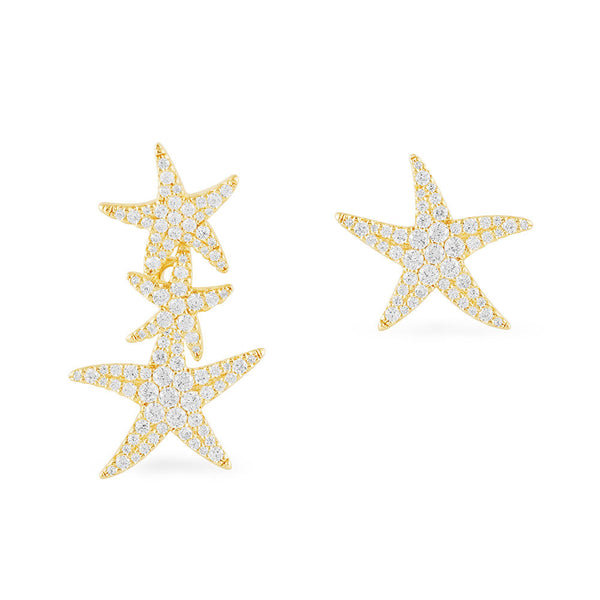 Asymmetric Starfish Earrings