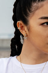 APM Monaco Asymmetric Starfish Underlobe Earrings