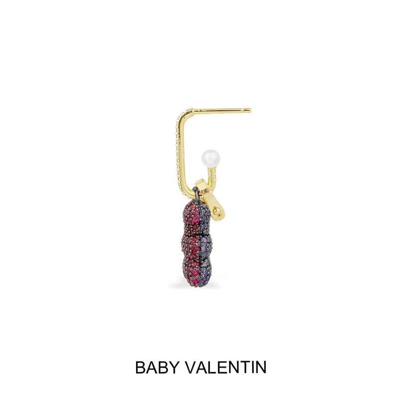 Single Baby Valentin Yummy Bear (CLIPPABLE) Earring