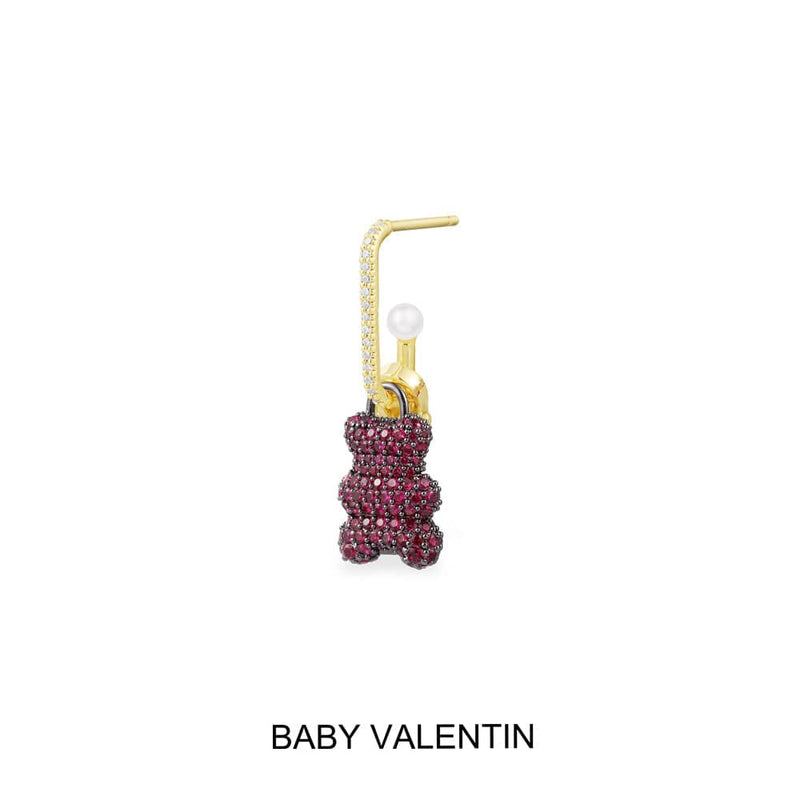 Single Baby Valentin Yummy Bear (CLIPPABLE) Earring