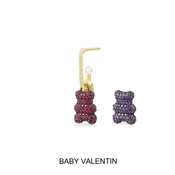 Single Baby Valentin Yummy Bear (CLIPPABLE) Earring