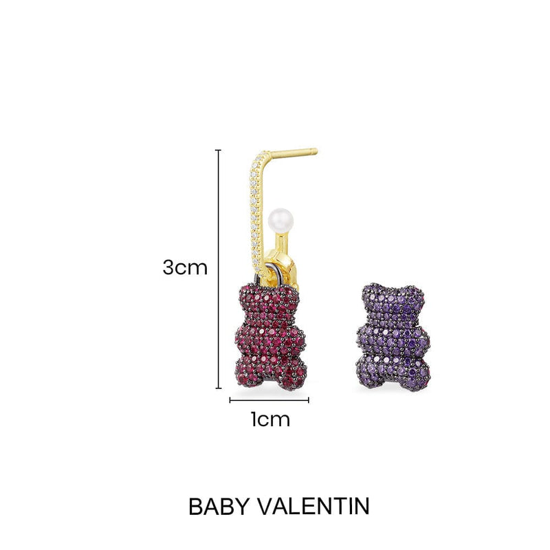 Single Baby Valentin Yummy Bear (CLIPPABLE) Earring