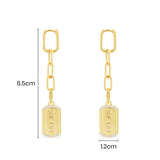 Chain Earrings with ONE LIFE Clippable Medals