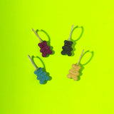 Single Wonderland Yummy Bear (CLIPPABLE) Hoop Earring