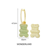 Single Wonderland Yummy Bear (CLIPPABLE) Hoop Earring