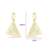 ONE LIFE Morse Code Triangle Earrings