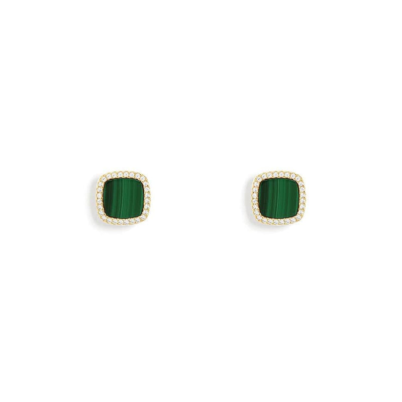 Malachite Stud Earrings