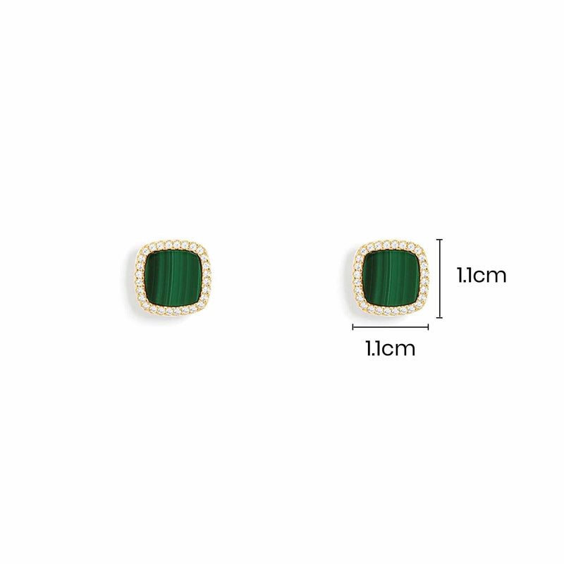 Malachite Stud Earrings