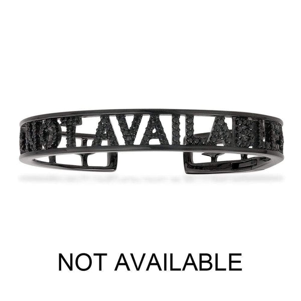 NOT AVAILABLE Open Cuff - Dark Grey Silver