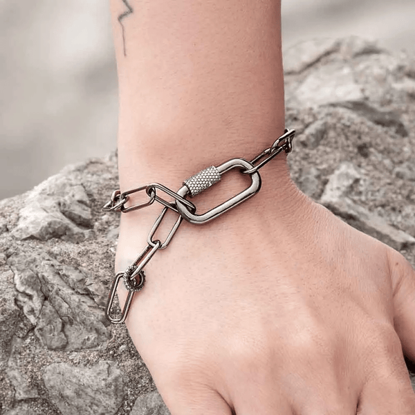 Chain Bracelet - Dark Grey Silver