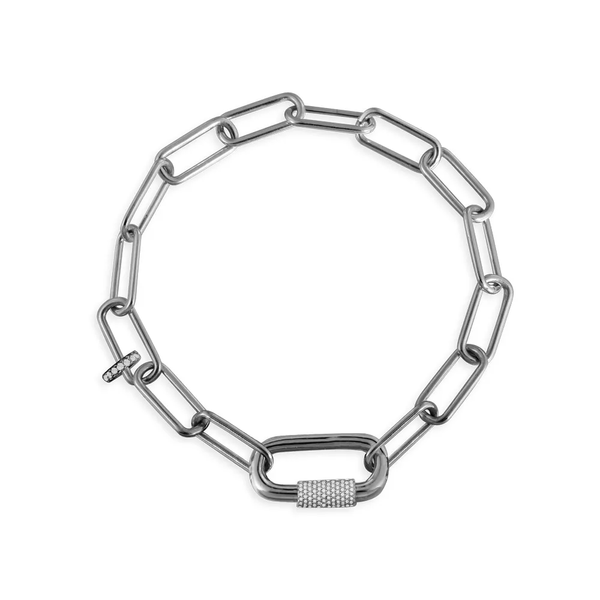 Chain Bracelet - Dark Grey Silver