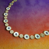 Lucky Eye Adjustable Necklace - Yellow Silver