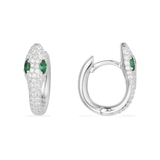 Serpent Hoop Earrings -Silver