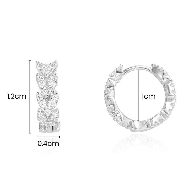 Small Couture hoop earrings - Silver