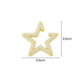 Single White Star Ear Cuff - Yellow Silver