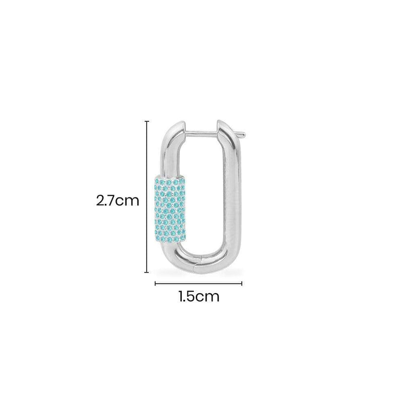 Single Lagoon Chain Link Earring - silver