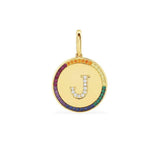 Rainbow Alphabet Medal (Clippable) -  Yellow Silver