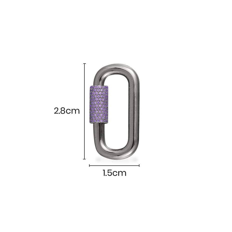 Purple Chain Link (Clippable) -  Dark Grey Silver